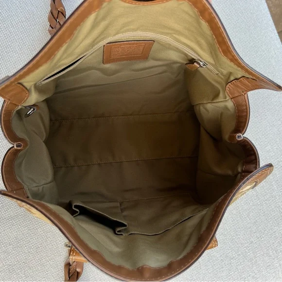 Coach Signature Brown and Tan Handbag - Picture 9 of 9